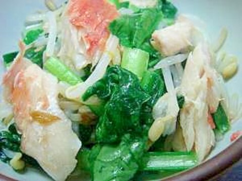 糠漬け魚と野菜を炒めたん